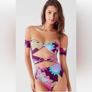 6 Shore Road X UO wanderlust one-piece floral swimsuit